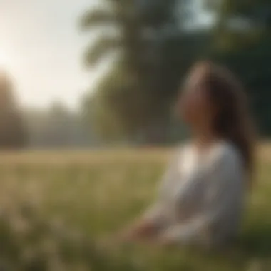 Gentle breeze blowing through a field