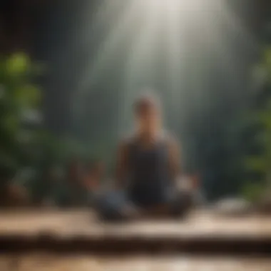 A busy individual finding time for meditation in daily life