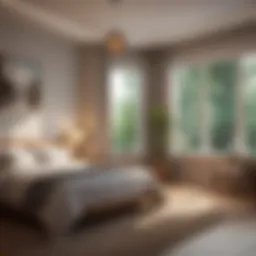 Serene bedroom environment promoting tranquility for sleep meditation