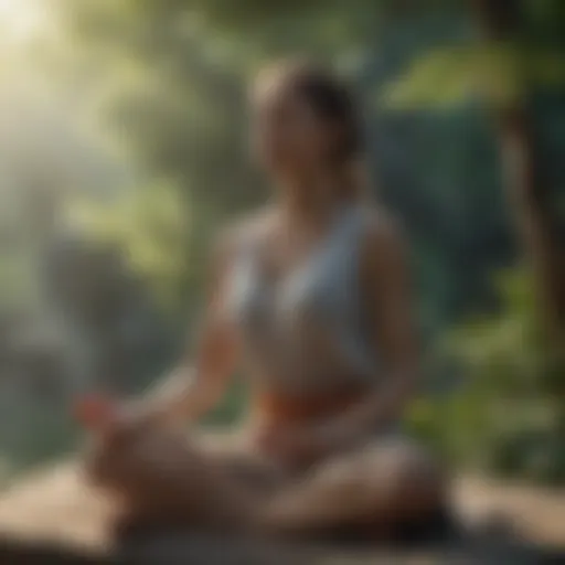Calm scene illustrating peaceful meditation