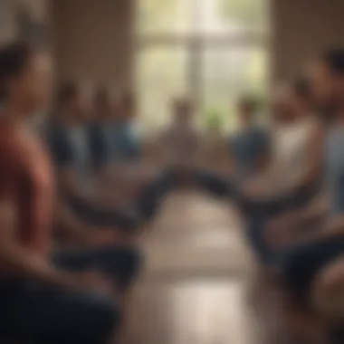 Community in Mindfulness Group meditation session emphasizing community