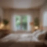 A serene bedroom environment promoting relaxation and sleep.