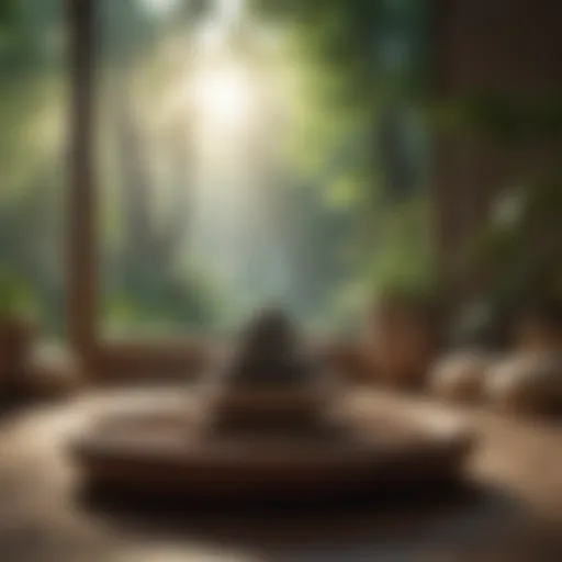 Serene meditation space designed for mindfulness practice
