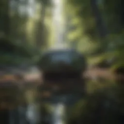 Serene natural landscape reflecting tranquility