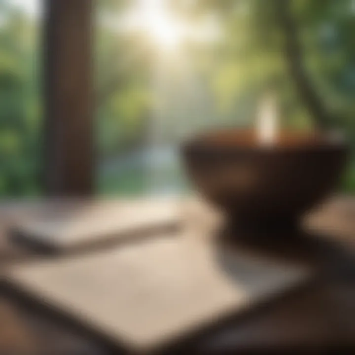 Meditation journal and notes reflecting on shared experiences