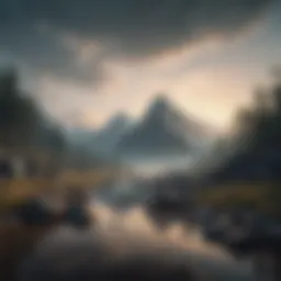 A tranquil landscape symbolizing inner peace amidst turmoil