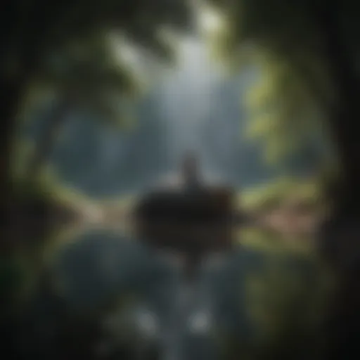 A serene landscape depicting isolation