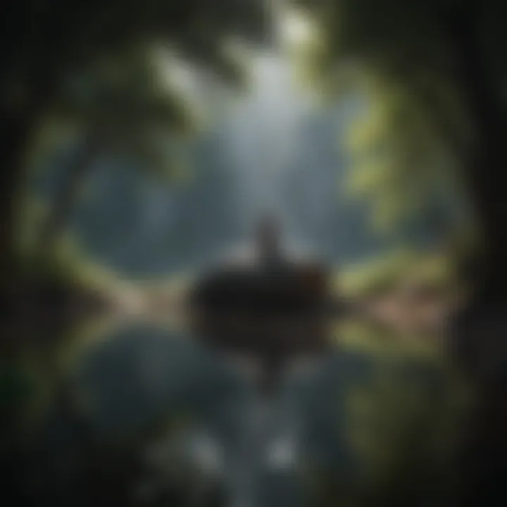 A serene landscape depicting isolation