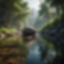 A serene landscape representing mindfulness and tranquility