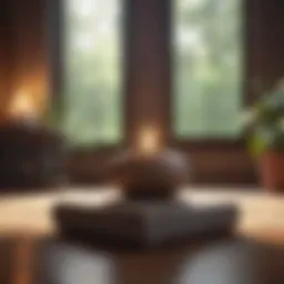 Serene meditation space adorned with gifts