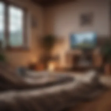 Cozy Corners: Merging Comfort with Gaming A cozy setup with a blanket, a cup of tea, and an iPhone showcasing a relaxing game