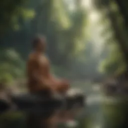 A serene landscape promoting tranquility