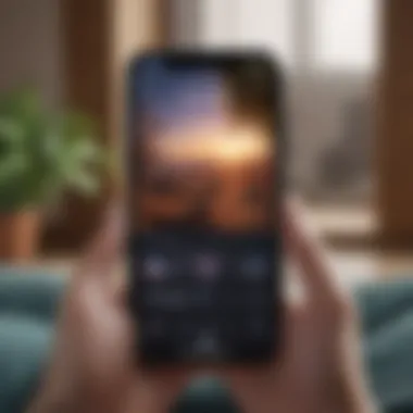 Close-up of a meditation app interface