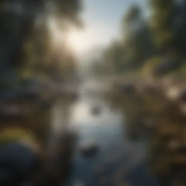 A serene landscape for meditation