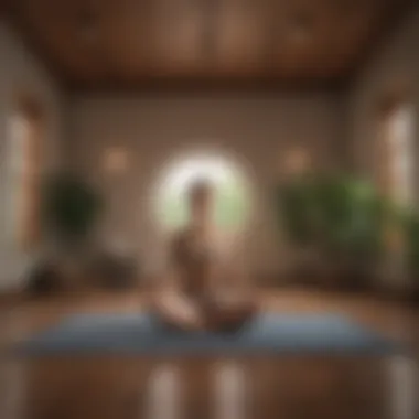 A dedicated space for meditation and body scan Meditation space with calming elements