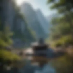 A serene landscape with calming colors embodying mindfulness