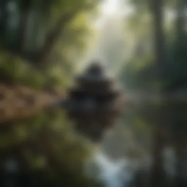 Mindfulness in Nature: A Reflective Landscape A peaceful landscape symbolizing mindfulness and reflection