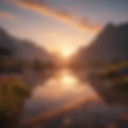 A serene landscape with a sunrise symbolizing new beginnings