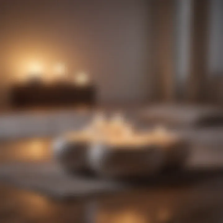 Calm space with cushions and candles