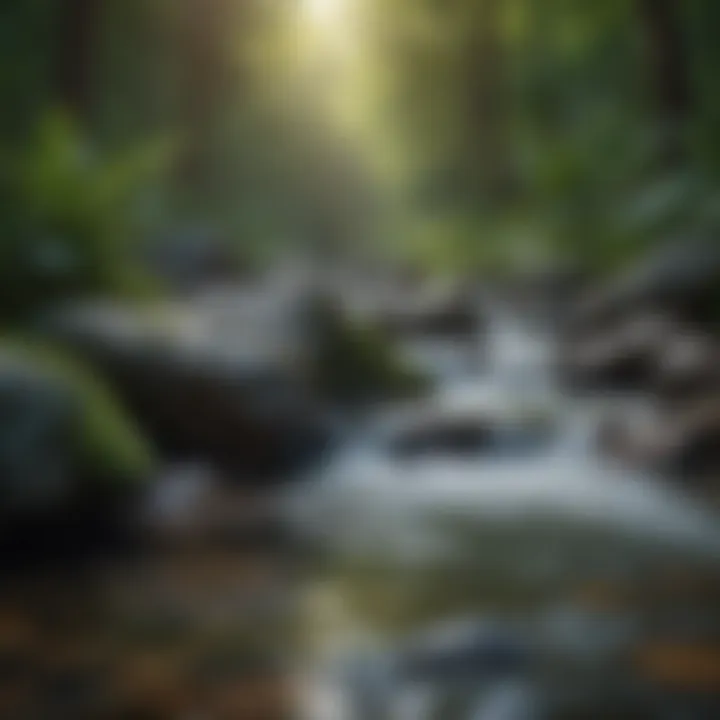 Nature scene with flowing water