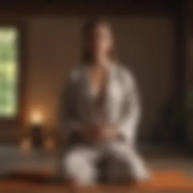 Embodying Concentration Through Meditation A person deeply engaged in meditation, showcasing focus