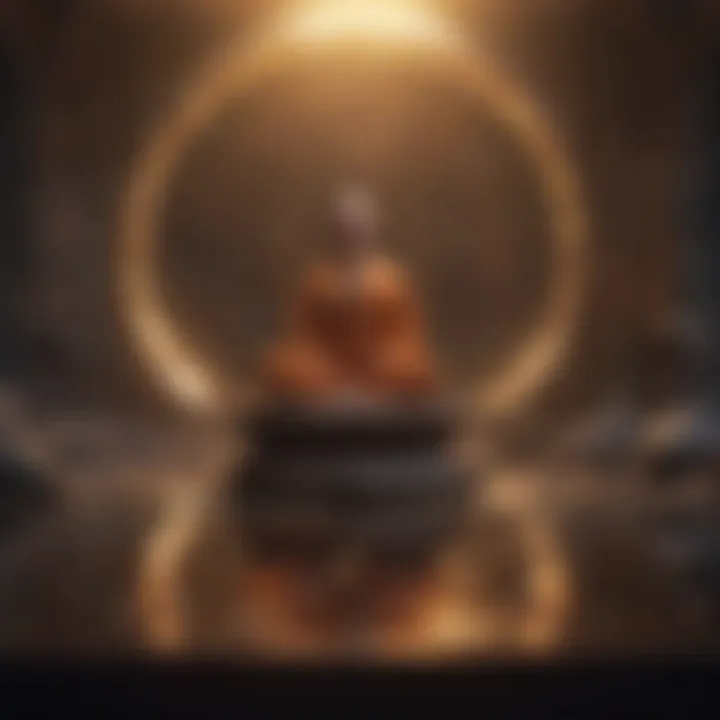 Visual representation of the mind's clarity during meditation