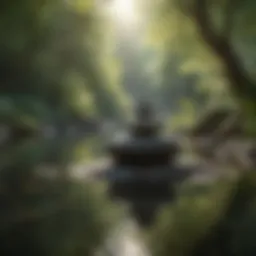 A serene landscape promoting tranquility during meditation
