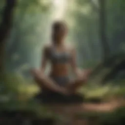 Serene landscape promoting mindfulness