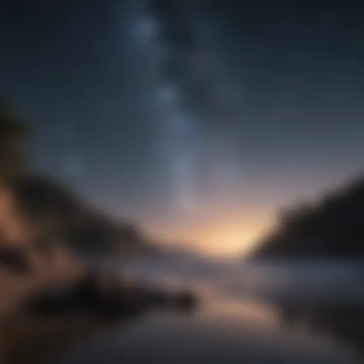 A calming visual of a night sky filled with stars, encouraging restful sleep.