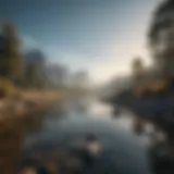 Tranquil landscape representing mental clarity