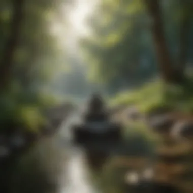 Tranquil Environment for Mindful Living A serene landscape promoting tranquility and mindfulness