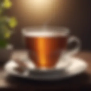 A close-up of a cup of tea representing comfort and warmth