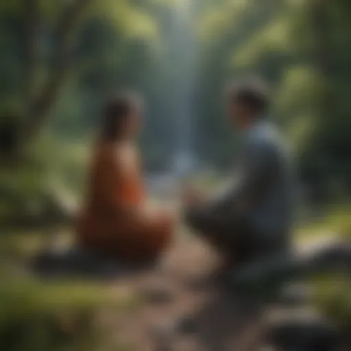 A serene landscape representing inner peace and calmness in relationships.