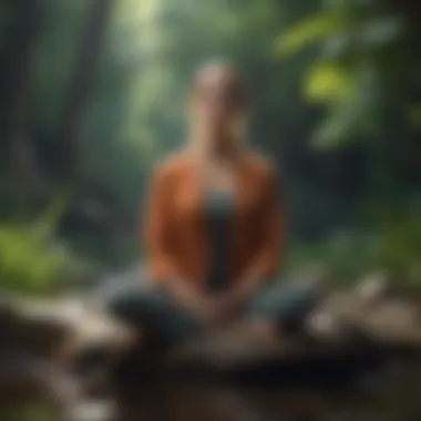 A calm individual practicing mindfulness meditation