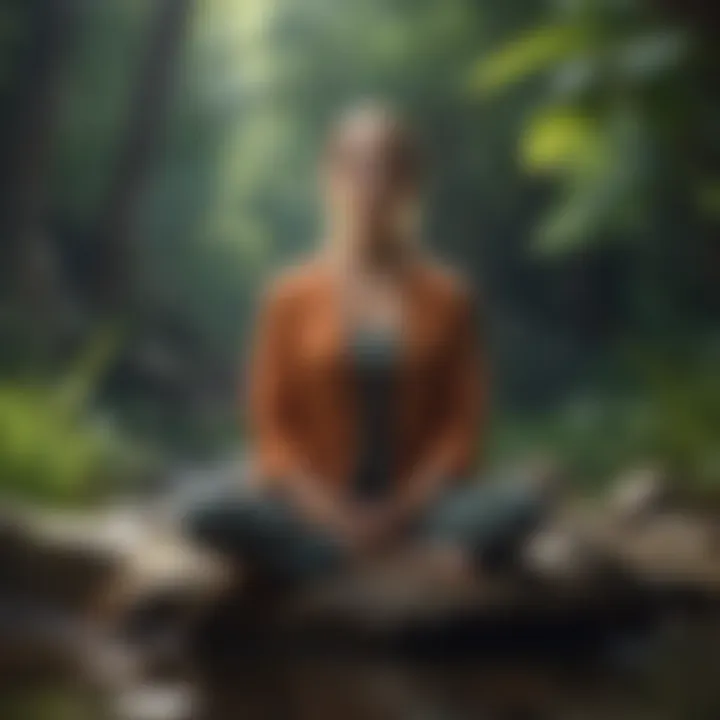 A calm individual practicing mindfulness meditation