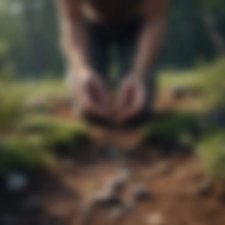 Grounding exercise with natural elements