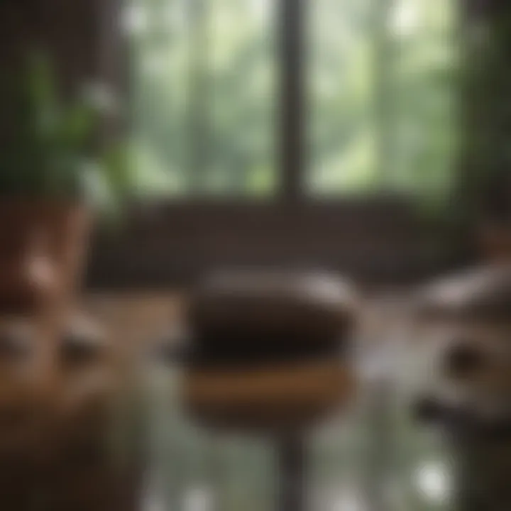 Mindful meditation practice in a quiet space