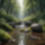 A serene landscape promoting tranquility