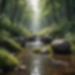 A serene landscape promoting tranquility