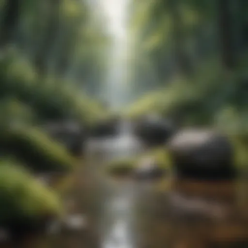 A serene landscape promoting tranquility