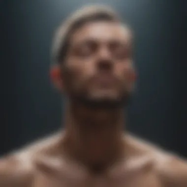 A person practicing deep breathing exercises