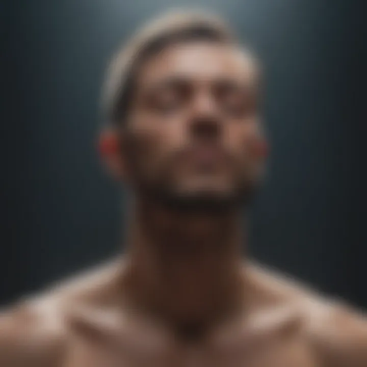 A person practicing deep breathing exercises
