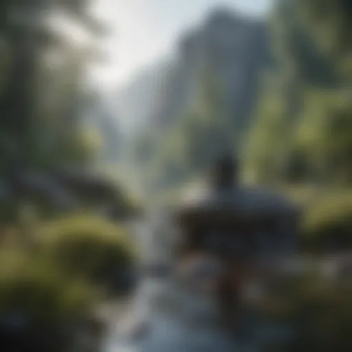 A serene landscape illustrating tranquility