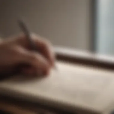 Actionable Methodologies for Regaining Control An open journal with a pen, symbolizing thought expression