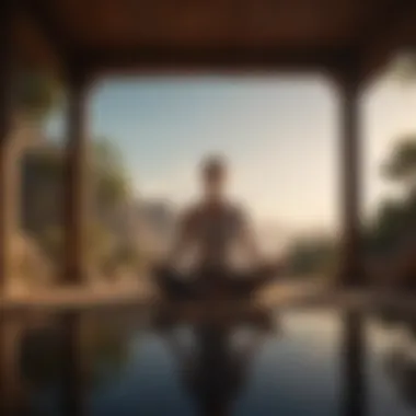Meditation Practice for Inner Calm A serene setting with a person meditating in a peaceful environment.