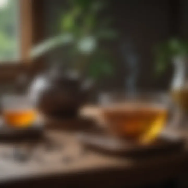 A calming tea setup, representing relaxation techniques.