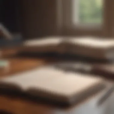 A close-up of a journal and pen symbolizing self-reflection