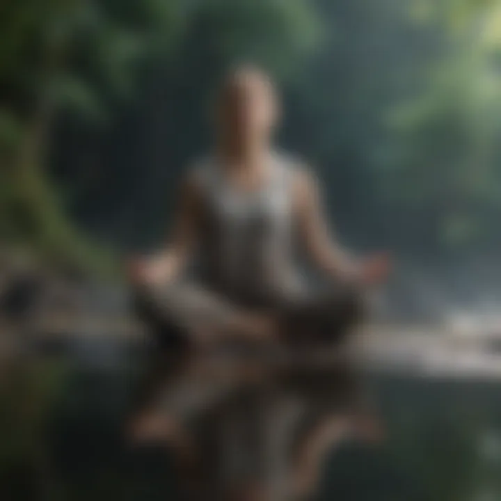 A peaceful scene of meditation illustrating mindfulness