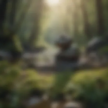 Emotional Calmness in Nature A serene landscape representing emotional calmness