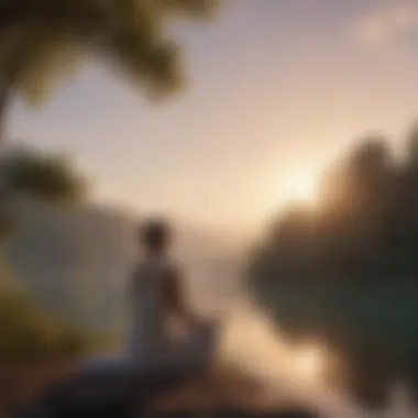 Embracing Serenity for Self-Discovery A serene landscape illustrating peace and self-reflection